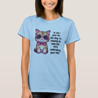 T-shirt Chat cool avec Shades - Cute Kitty portant Sunglas