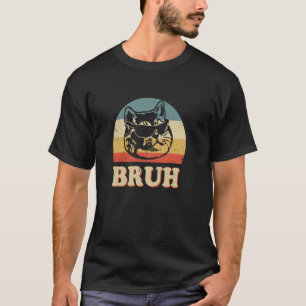 T-shirt Chat Cool Bruh avec Lunettes Coucher de Soleil Dét