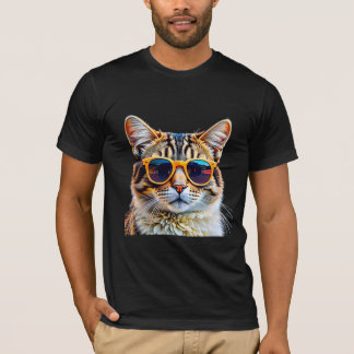 T-shirt Chat cool en lunettes de soleil