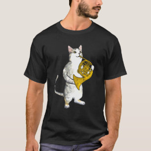 T-shirt Chat cool Jouer Orchestre Musicien De Corne França
