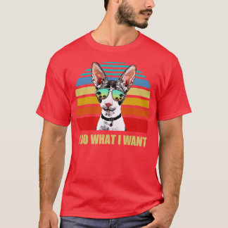 T-shirt Chat Cornish Rex je fais ce que je veux Amateur de