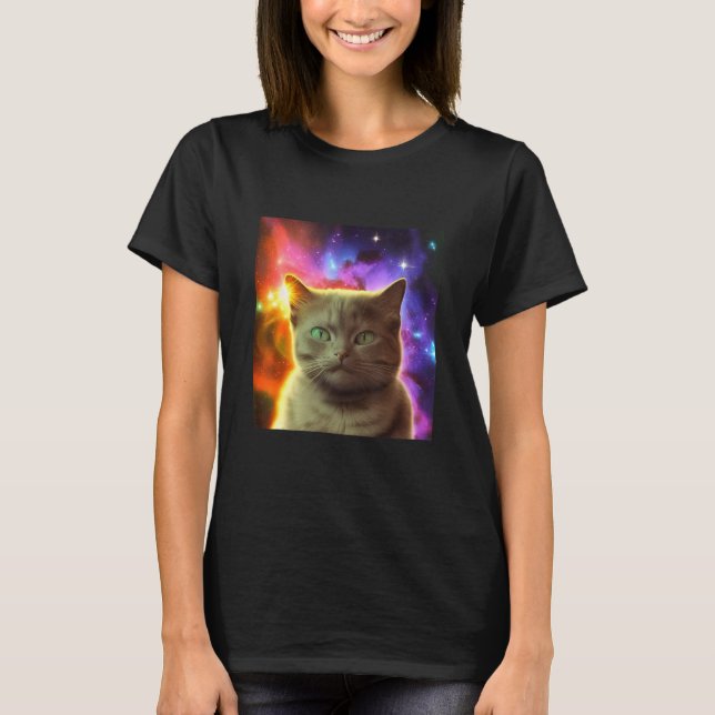 T-shirt Chat cosmique chaton chaton chaton chaton en conce (Devant)