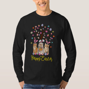 T-shirt Chat Costume de Pâques Trois Kitty Kitten portant 