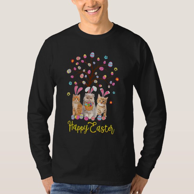 T-shirt Chat Costume de Pâques Trois Kitty Kitten portant  (Devant)