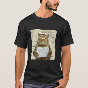 T-shirt Chat Coupable Renversant Des Objets Propriétaire