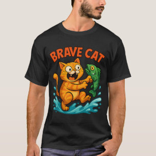 T-shirt Chat courageux