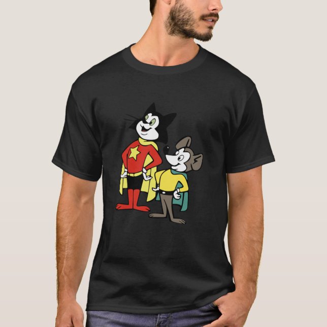 T-shirt Chat courageux avec souris Minute (Devant)
