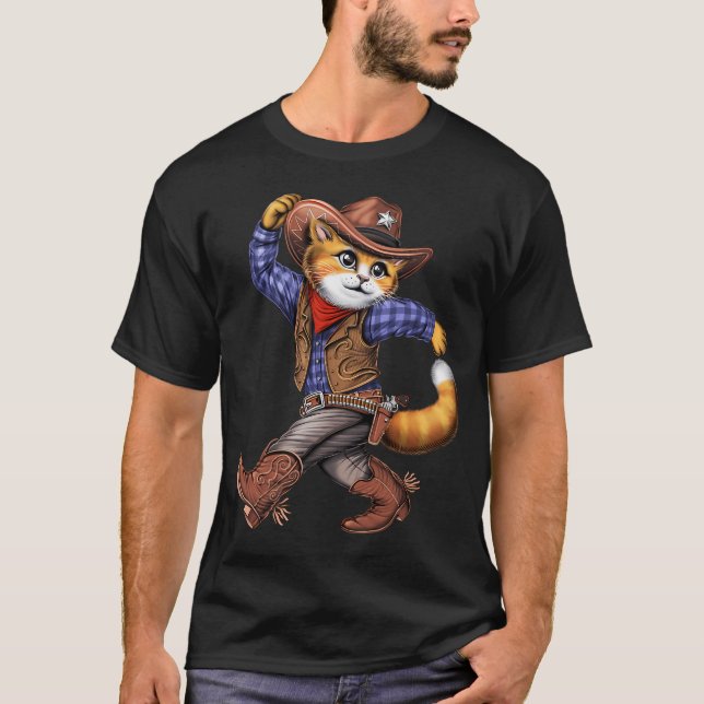 T-shirt Chat Cowboy (Devant)