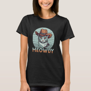 T-shirt Chat Cowboy Cowgirl Femmes Hommes Enfant Halloween