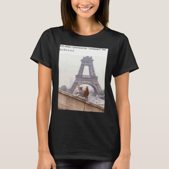 T-shirt Chat Croissant (Devant)