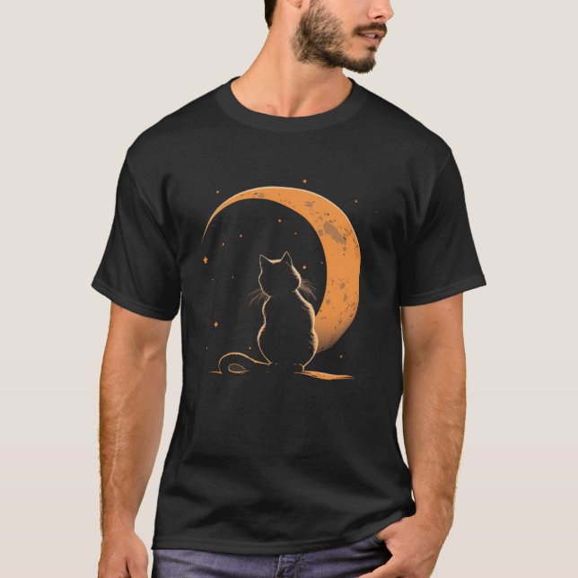 T-shirt Chat Croissant Sailor Black Moon (Devant)