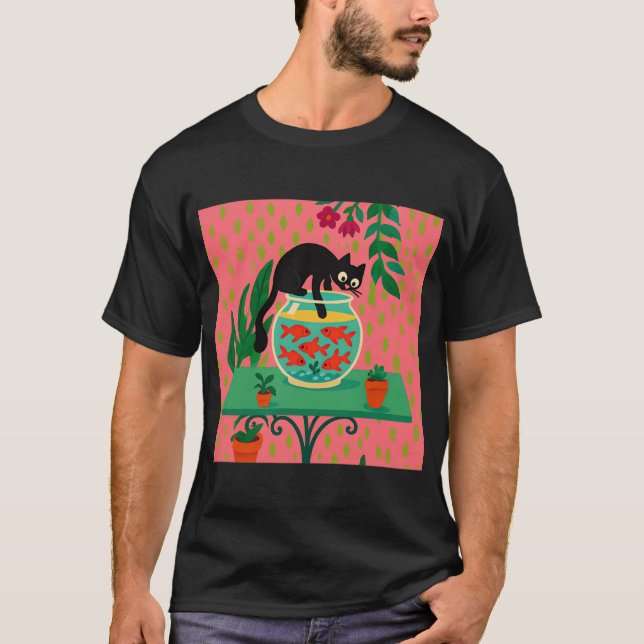 T-shirt Chat curieux (Devant)