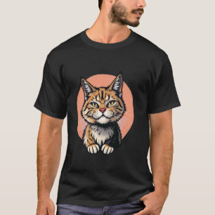 T-shirt Chat Curieux Méfait Amoureux de Chat Art