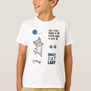 T-shirt Chat Cute Animaux Sticker Set Lover Chats