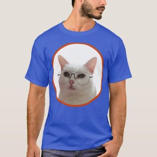 T-shirt Chat Cute Avec Lunettes 1