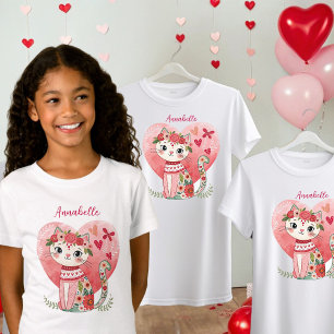 T-Shirt Chat Cute Boho Valentine