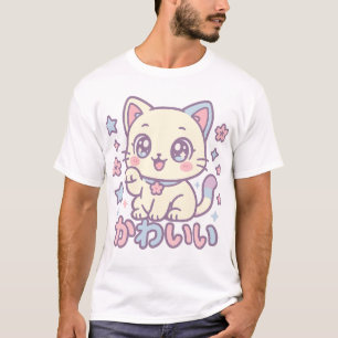 T-shirt Chat Cute Kawaii Les vêtements de rue ja