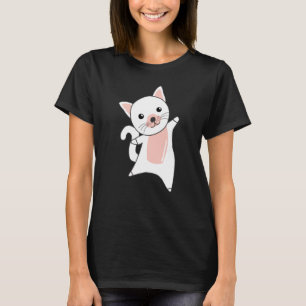 T-shirt Chat Cute Kitten Blanc Chats Cute Animaux