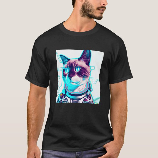 T-shirt Chat Cyber (Devant)