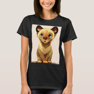 T-shirt Chat Cyber Punk Bizarre Hommes Femmes Garçons Fill