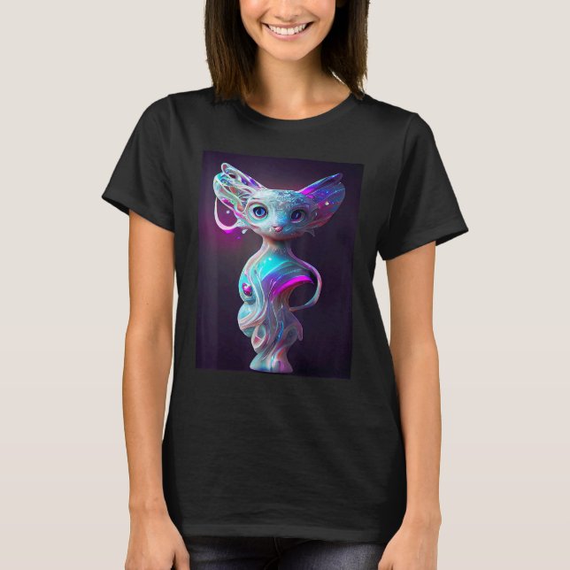 T-shirt Chat Cyber Punk Étrange Hommes Femmes Garçons Fill (Devant)
