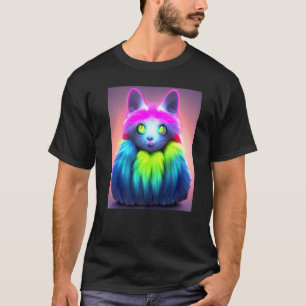 T-shirt Chat Cyber Punk Hommes Femmes Garçons Filles Étran