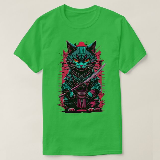 T-shirt Chat Cyberpunk (Design devant)