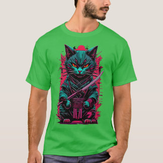 T-shirt Chat Cyberpunk