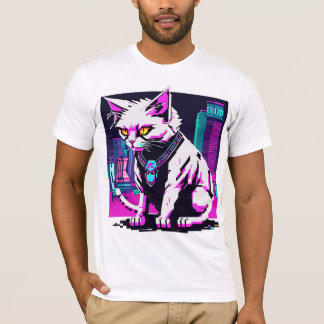 T-shirt Chat Cyberpunk de Neon City