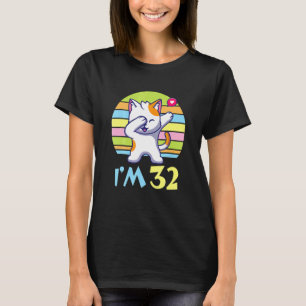 T-shirt Chat Dabbing Avec Coeur Heureux Pour Moi Vous 32 A