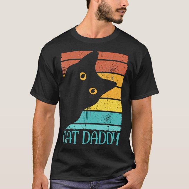 T-shirt Chat Daddy Cute Chats pour hommes Papa 1 (Devant)