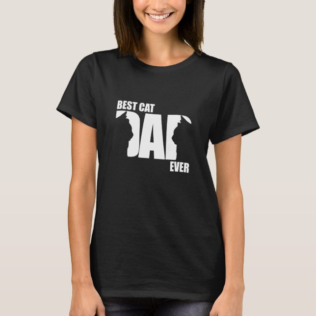 T-shirt Chat Daddy Meilleur Chat Papa Jamais (Devant)