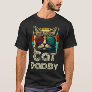 T-shirt Chat Daddy Retro Chat Papa 80s 90s Vintage