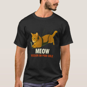 T-shirt Chat d'agent secret en mission Art de parodie d'es