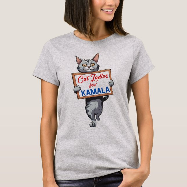 T-shirt Chat dames pour kamala (Devant)