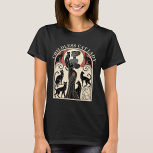 T-shirt Chat Dames sans Enfants Chat Karma Retro Drôle