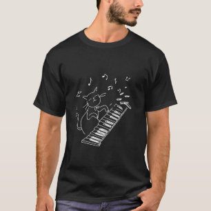 T-shirt Chat d'amour, piano d'amour et musique d'amour