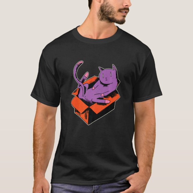 T-shirt Chat dans la boîte (Devant)