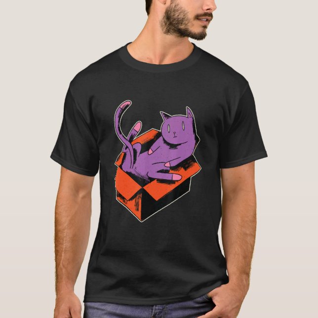 T-shirt Chat dans la boîte (Devant)