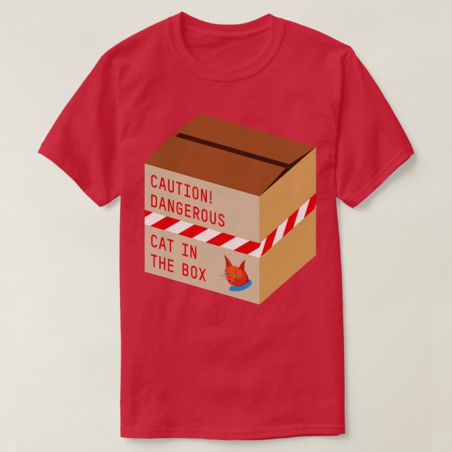 T-shirt Chat Dans La Boîte (Design devant)