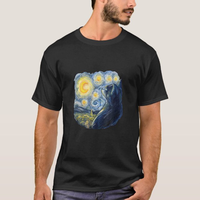 T-shirt Chat Dans La Peinture (Devant)