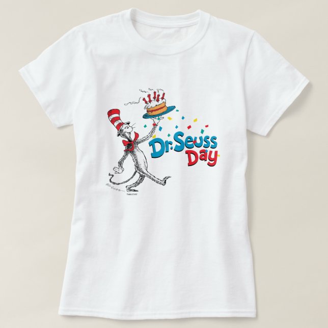 T-shirt Chat dans le Casquette | Dr Seuss Day (Design devant)