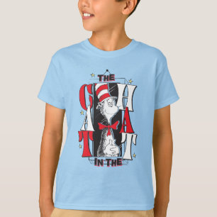 T-shirt Chat dans le Casquette   Texte B&W