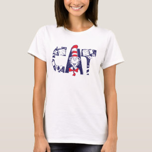 T-shirt Chat dans le Casquette   Texte de la face du chat