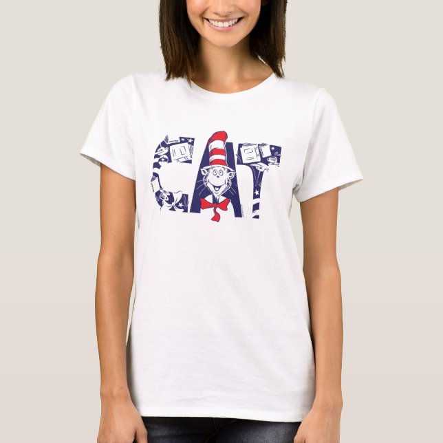 T-shirt Chat dans le Casquette | Texte de la face du chat (Devant)
