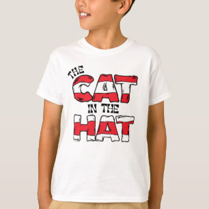 T-shirt Chat dans le Casquette Texte en bande rouge et b
