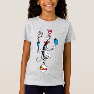 T-Shirt Chat dans l'équilibre du chapeau