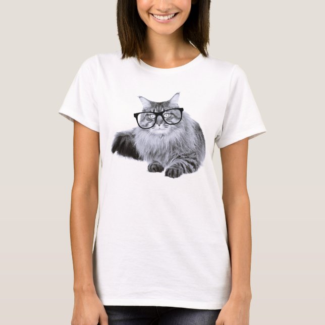 T-shirt Chat dans les lunettes (Devant)