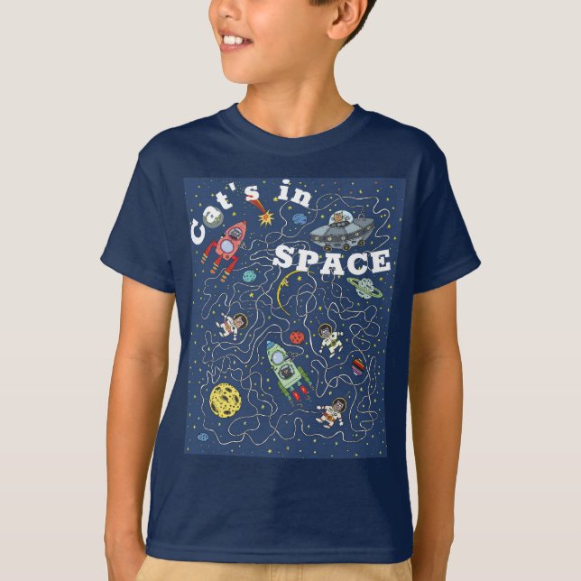 T-shirt Chat dans l'espace (Devant)
