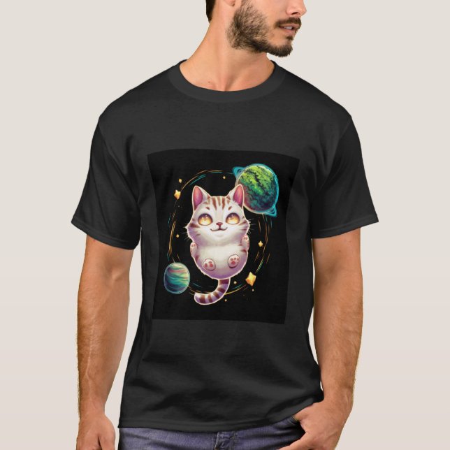 T-shirt Chat dans l'espace (Devant)